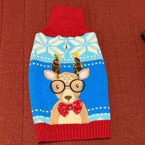 Festive Reindeer Dog Sweater